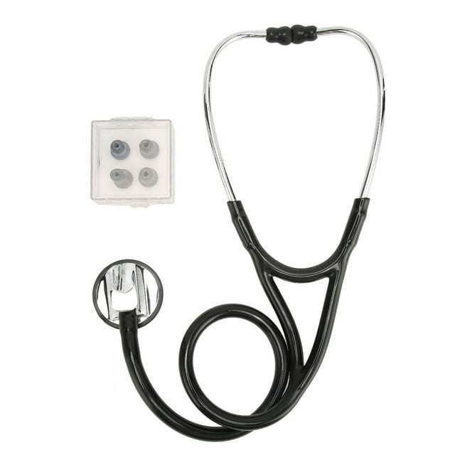 Stéthoscope Médical à Tête Unique, Stéthoscope Médical Professionnel Multifonctionnel Noir Confortable Réglable pour les Médecins