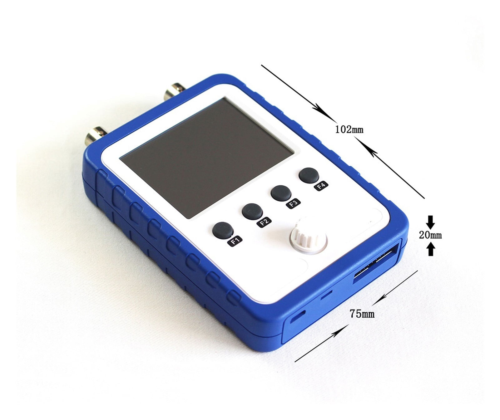 Handheld Dual Channel Digital Oscilloscope 2.4 Inch Touch Screen Build In Battery + 2pcs P6020 Probe
