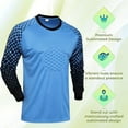 thumbnail image 3 of Goalkeeper Jersey Pro Set, Foam Padded Long Sleeve Top Protective Pants, Thick Sponge Cushion Quick-Dry Soccer Uniform Suit for Training Match, 3 of 7