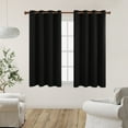 thumbnail image 6 of ZOPZO Blackout Curtains with Grommets Room Darkening Thermal Insulated Curtains Small Window Curtains 55x54 inch Black 2 Panels, 6 of 9
