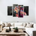 thumbnail image 3 of Elephant Stock Cow Abstract Wall Art - Horizontal Multi Panel Canvas - Living Room Wall Decor - Animal Multi Panel - Black And Gray Decor - 75" x 48", 3 of 3