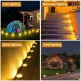 thumbnail image 5 of Paquete de 4 luces solares de tierra, 16 luces LED solares para jardín, luces de disco, luz de paisaje impermeable para exteriores, 5 of 5