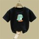 thumbnail image 5 of Blusas y camisas de manga corta con cuello redondo para niños Camiseta de verano de manga corta estampada para niñas Jersey elegante de cuello redondo para niñas Top de algodón para niños, 5 of 6