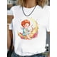 thumbnail image 1 of Camiseta con estampado de acuarela de Cupido para mujer: suave, de manga corta, cuello redondo y corte informal. Para adultos, hombres, mujeres, adolescentes, jóvenes., 1 of 6