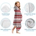 thumbnail image 7 of Red Christmas Folk Pattern Hooded Bath Towel，60"x35" for Ages 3 To 12 Kids, Quick Dry Lightweight Soft Microfiber Hood Beach Towel Cover Up for Kids, 7 of 7