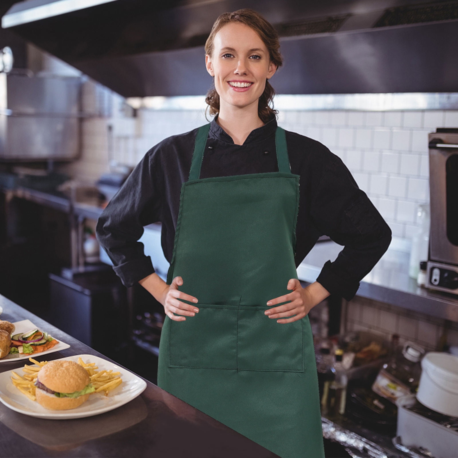 Kleen Chef Vinyl Bib Apron with Adjustable Neck, Waterproof and