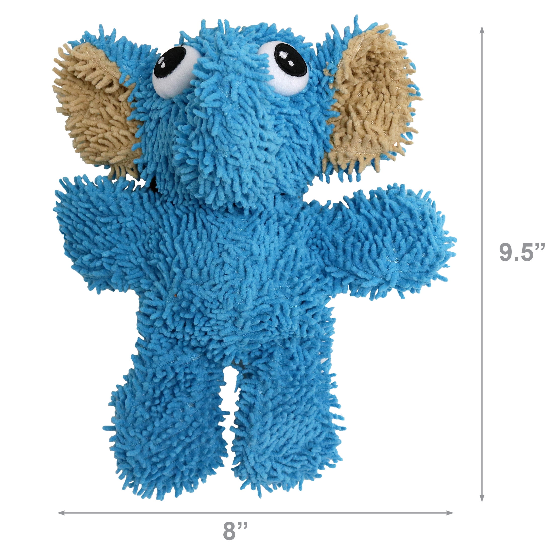 Mighty Microfiber Ball Medium Elephant Blue Durable Plush Squeaky