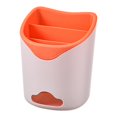 thumbnail image 2 of Naiovety Organizador de utensilios de cocina ABS Fácil de limpiar Cubiertos duraderos Organizador de utensilios de cocina de doble capa Cocina y Comedor naranja 1, 2 of 6