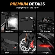 Electric Dirt Bike for Teens,Peak 2600W 38MPH Off-Road eMotorcycle,60V 23AH,up to 100 Miles,Full Suspension,14/12 Tire Mountain Bike UL2849