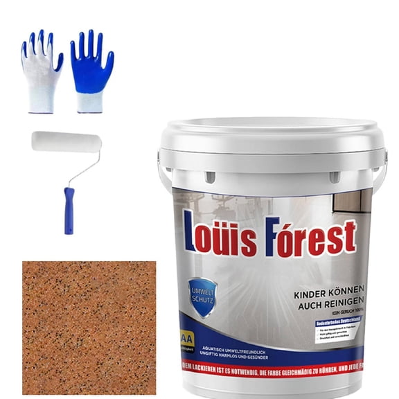 3.72 OZ Epoxy Colored Sand Floor Paint, Self Leveling Epoxy Floor Paint, Imitation Marble Paints for Home Workshop Cement Floors Paints Outdoor Non-Slip and Wear-Resistant(Orange)