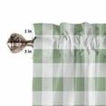thumbnail image 5 of nqOlkjepod Saga Green Plaid, Farmhouse Country Buffalo Check Farmhouse Short Window Curtain Valances, Rod Pocket Kitchen Valances for Living Room Bedroom Bathroom Cafe, 1 Panel - 60" x 18", 5 of 8