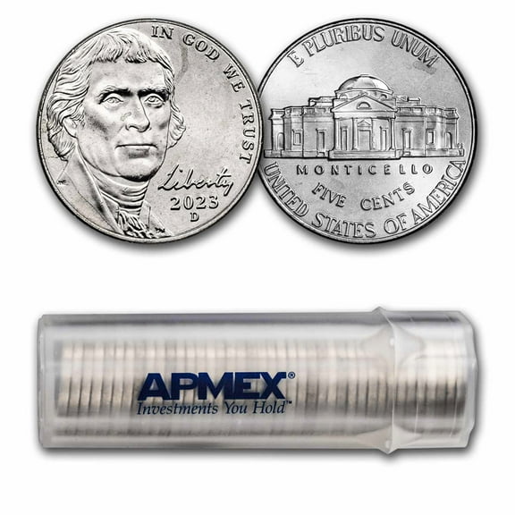 2023-D Jefferson Nickel 40-Coin Roll BU