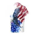 thumbnail image 4 of vigerkar American Flag Shirt for Women: 4th July Graphic T-Shirts Patriotic USA Flag Star Stripes Tees Hawaiian Button Down Tops (White, XL), 4 of 7