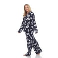 thumbnail image 3 of White Mark Women's Floral Long Sleeve Button-Down Pajama Set, 3 of 6