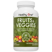 Healthy One Fruits and Veggies Supplement, 27 Superfood Vitamins, 120 Capsules, 60 Serving