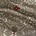 thumbnail image 5 of Noaman California King 7-Piece Jacquard Comforter Set with Throw Pillows, Red Modern Striped Bedding Collection with Embroidered Details, 5 of 18