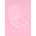 thumbnail image 4 of 2pcs Clear Mini Stationery Storage Box, Simple Multi-purpose Desk Holder For Office, School, Student, 4 of 5