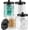Black, variant on 2026 New Hot Sale 2 Pack Black Lid 10oz Clear Glass Apothecary Jars, Dustproof Qtip Holder Bathroom Counter Storage for Cotton Swabs, Pads, Floss Picks & Makeup Bits