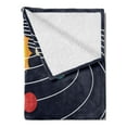 thumbnail image 2 of Space Soft Flannel Fleece Throw Blanket, Simplistic Solar System Concept with Circular Orbits in Cartoon, Cozy Plush for Indoor and Outdoor Use, 70" x 90", Multicolor, by Ambesonne, 2 of 5