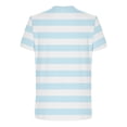 thumbnail image 4 of Dvprdro Mens Oversized Workout Tops Short Sleeve Crew Neck Striped Tees Sports Tees Gym Wear, 4 of 5