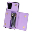 thumbnail image 5 of Allytech for Samsung Galaxy S20 Wallet Case Cover, PU Leather Large Space Cards Slots Detachable Shoulder Strap Back Cover for Girls Women Shockproof Phone Case for Galaxy S20 - Purple, 5 of 8