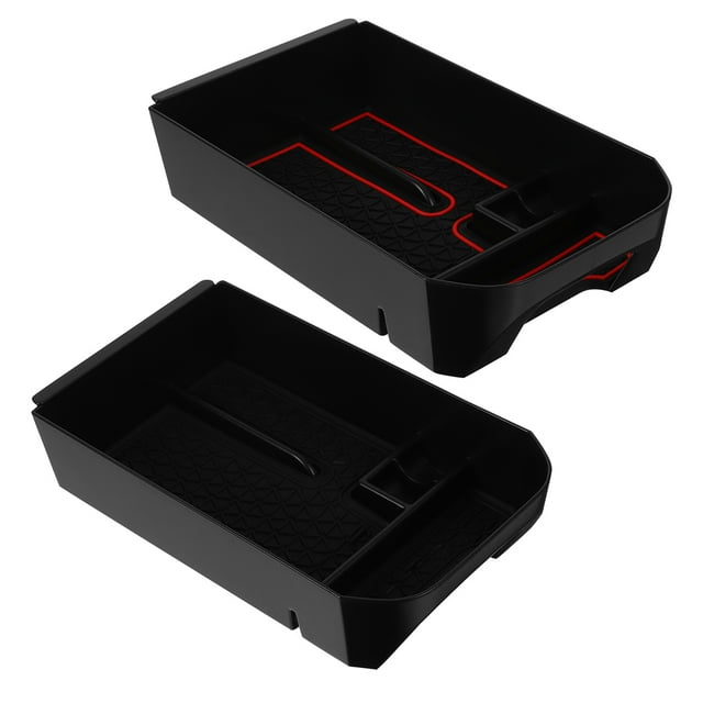 unbranded 2Ud Organizador Para Consola Central De Auto En Negro Con Múltiples Compartimentos Y Multifuncional