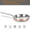 DELARLO 8Inch TriPly Stainless Steel Frying Pan, Small Skillets