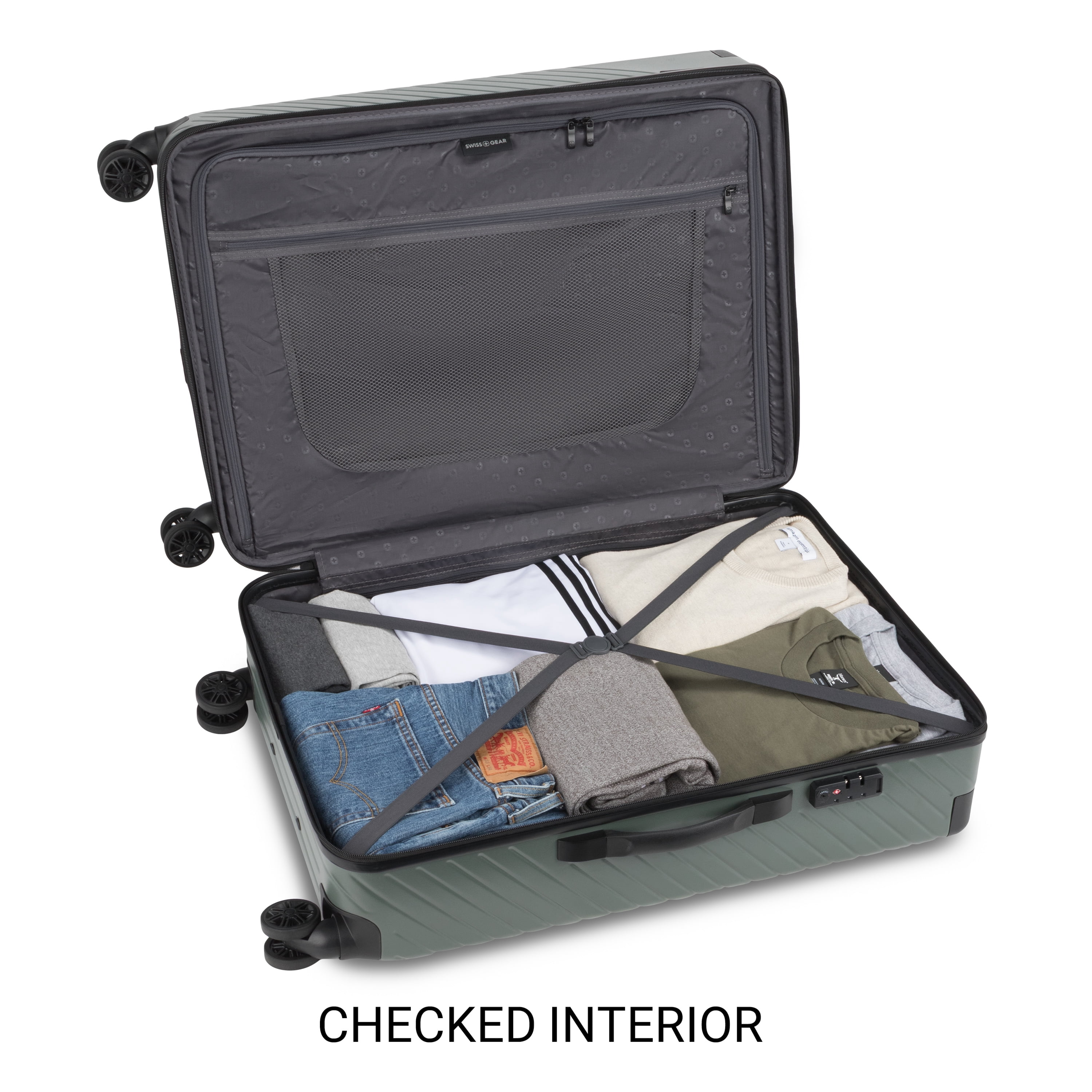 SWISSGEAR Edge Hardside 3-Piece Spinner, Thyme Green