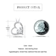 thumbnail image 5 of Midir&Etain Heart Necklace 925 Sterling Silver Heart Pendant Necklace Mother Jewelry as Mother's Day Gift for Mothers and Women, 5 of 7