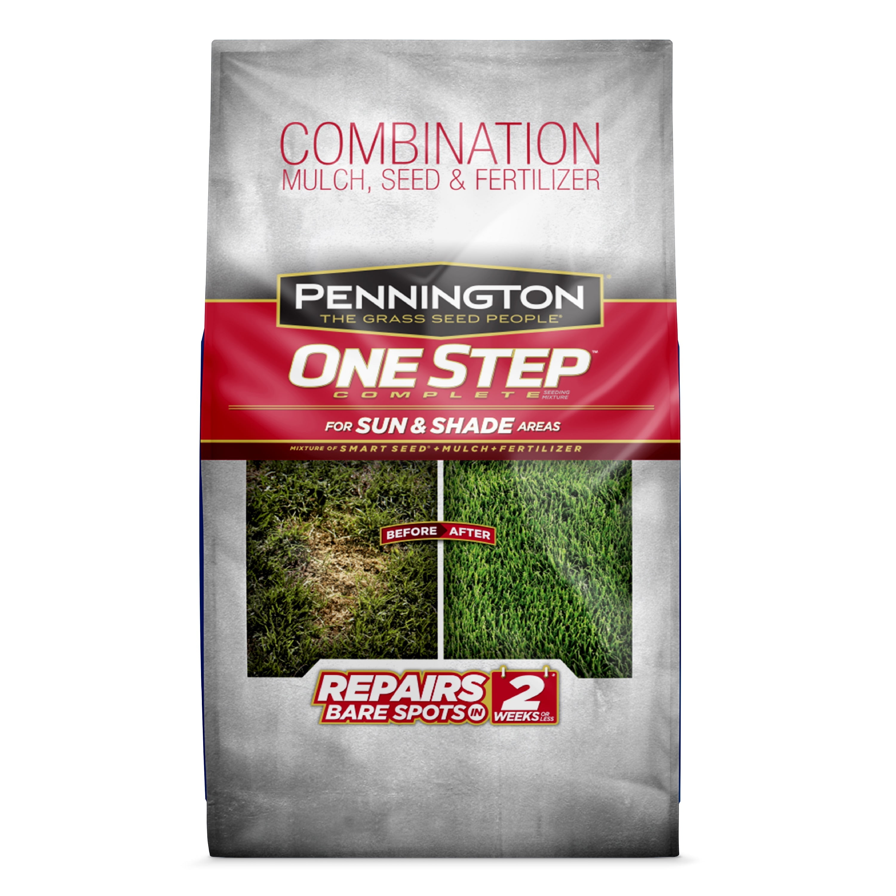 Pennington One Step Complete Grass Seed Patch And Repair For Sun To Moderate Shade 35 Lb 