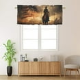 thumbnail image 2 of Western Cowboy Kitchen Valance Curtain Rod Pocket Retro American Flag Horse Desert Sunset Window Treatment Valance Curtains for Bathroom 54 by 18 in, 1 Panel, 2 of 6