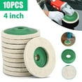 thumbnail image 1 of Bgsha 10 Pcs 100mm 4 Pouces Laine Meuleuse d'Angle Disque de Polissage Kit, 1 of 9