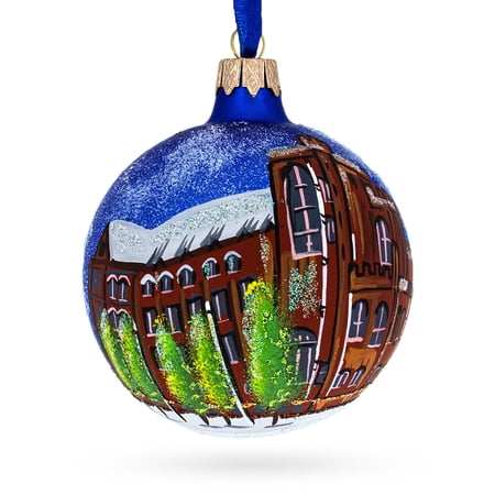 John Rylands Library Manchester United Kingdom Glass Christmas Ornament