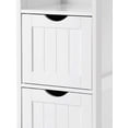 thumbnail image 3 of Benjara BM209185 Plank Style Wooden Bathroom Cabinet with 2 Drawers & 1 Open Shelf, White, 3 of 5