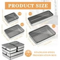 9 Pack Bacon Cheese Container for Refrigerator, Stainless Steel