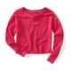 thumbnail image 1 of Aeropostale Suéter de punto redondo recortado ancho para mujer, rosa, grande, 1 of 1