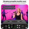 thumbnail image 2 of External Sound Card Mixer USB Computer Driver-Free Sound Card High Sampling Rate Small Mixer for Live Streaming, Guitar,1 x Sound Card Mixer,Black, 2 of 10