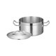 thumbnail image 2 of Olla de acero inoxidable para cocinar, cacerola con dos asas y tapa, olla de sopa resistente, olla de inducción para uso comercial 16cm, 2 of 8