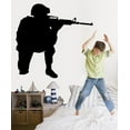 thumbnail image 2 of Wallhogs Haynes Military Soldier I Silhouette Cutout Wall Decal, 2 of 2