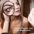 thumbnail image 3 of Portable 30X Magnifying Cosmetic Mirror Suction Cup Tweezers Included Portable Magnifier Makeup Mirror for Travel, 3 of 10