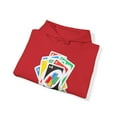 thumbnail image 2 of Card Game Stack Hoodie, Fun Draw 4 Stack Design, Retro Gaming Graphic, 2 of 5