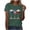 A42 Green, variant on Mifsaly American Flag Shirt Women Crewneck Short Sleeve Cotton Tops Summer Casual Wine Glass Graphic T Shirts Daily Wear Versatile Patriotic Summer Fashion Tees M
