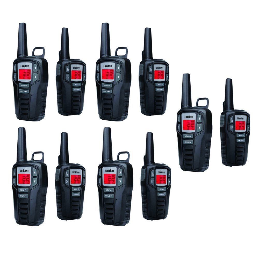10 Pack Uniden SX2372C 23Mile 2Way FRS/GMRS Radios