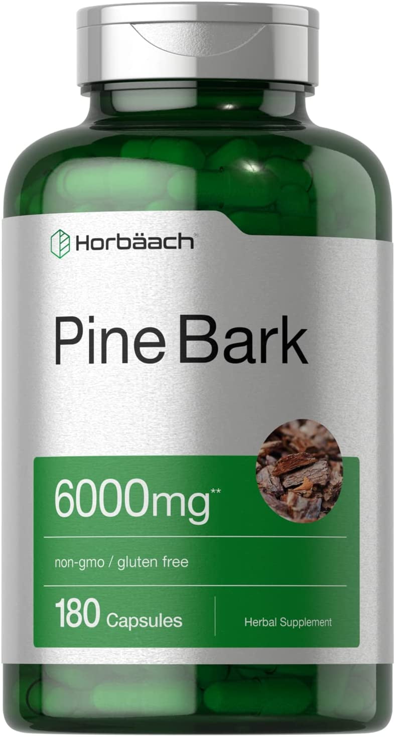 Pine Bark Extract 6000 mg 180 Capsules Max Potency by Horbaach