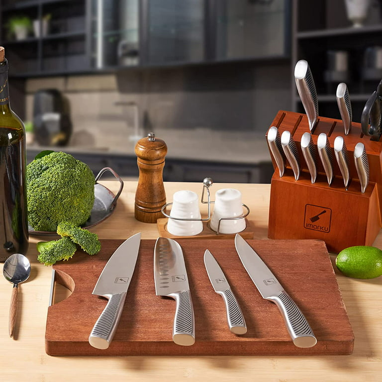 Knife Set, imarku 16-Piece Japanese Kitchen Knife Set, Ultra Sharp
