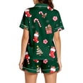 thumbnail image 5 of TGPMGRZ Women's Christmas Pajamas Set Long-Sleeve Loose Fit Button Front, 5 of 5