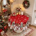 thumbnail image 6 of Christmas Round Tablecloth,Festive Xmas Table Cover,Decorative Round Cloth for Holiday Dining Party Kitchen Home Decor,59.8"(A), 6 of 6