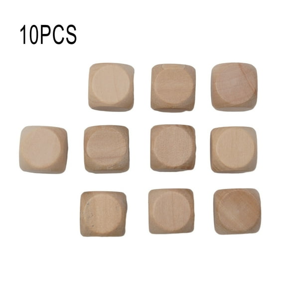 MYG 10 Pcs dés en Bois Vierges Cubes en Bois Non Finis Blocs Carrés Bricolage Impression d'Artisanat