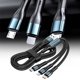 thumbnail image 4 of Cable de carga universal de 100 W - Conector 3 en 1, carga rápida/transferencia de datos, para todos los dispositivos, 4 of 7