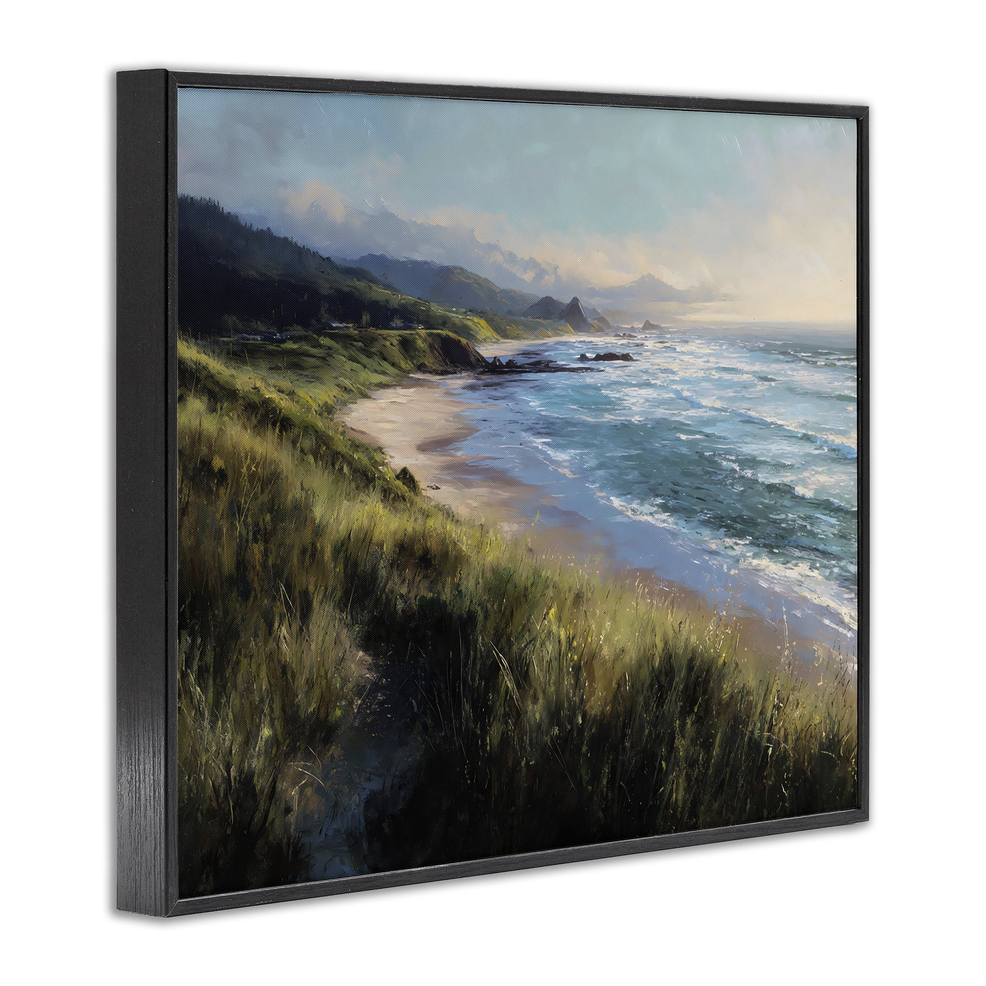 Stupell Industries Nature's Coast in Morning Light Black Framed Giclee Art, design by Franklyn Gregory